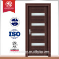 Madera de teca diseño de la puerta principal diseño de puerta de madera sólida puerta de madera interior con inserto de vidrio